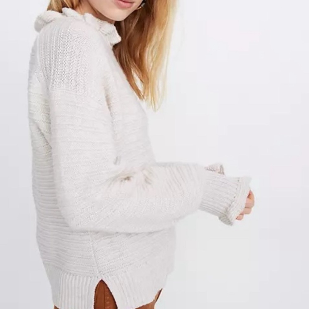 Madewell Ruffle-Neck Pullover Sweater - Picture 4 of 14